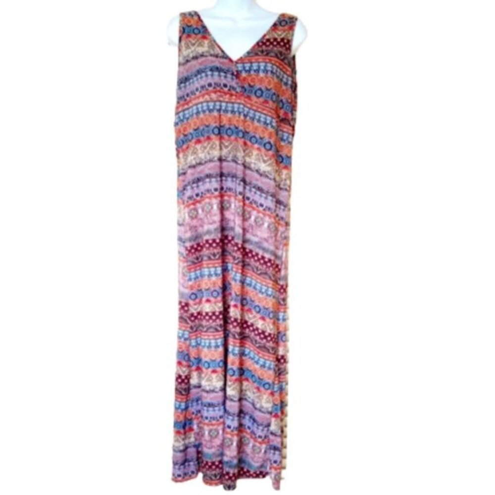 -Multi Color Maxi Length Printed Size Large - image 1